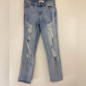 Judy Blue‎ Los Angeles Boyfriend Fit Distressed Blue Jeans Sz. 5/27